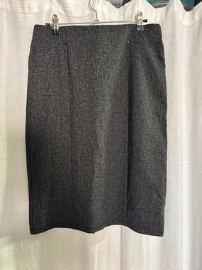 89th & Madison Charcoal Gray Pencil Skirt
